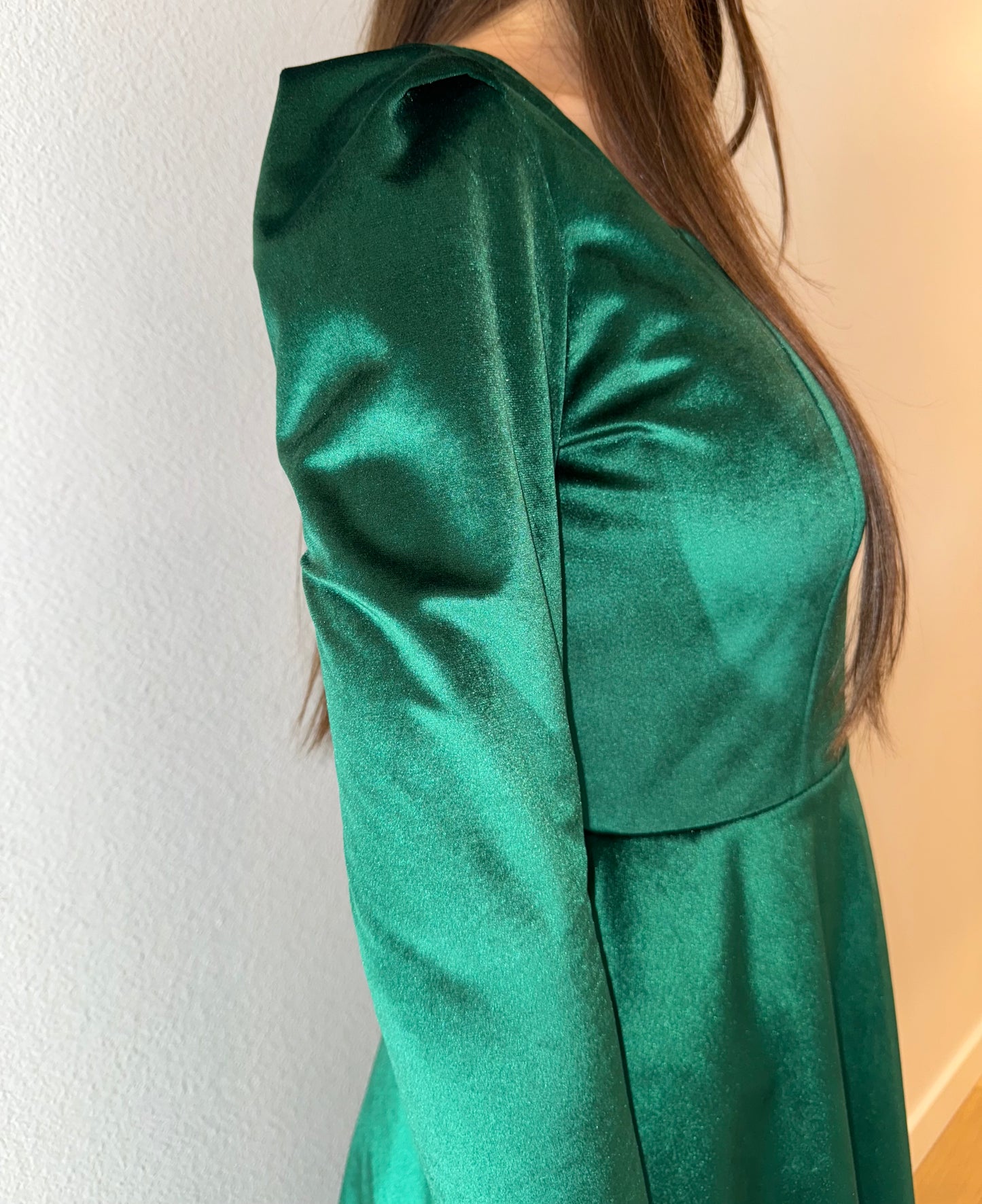 Velvet Square Neck Midi Dress