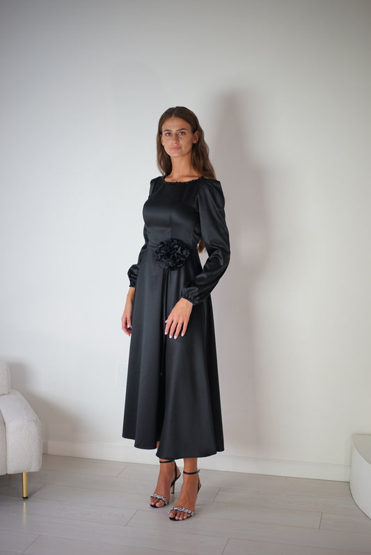 Silk Black Elegance Dress